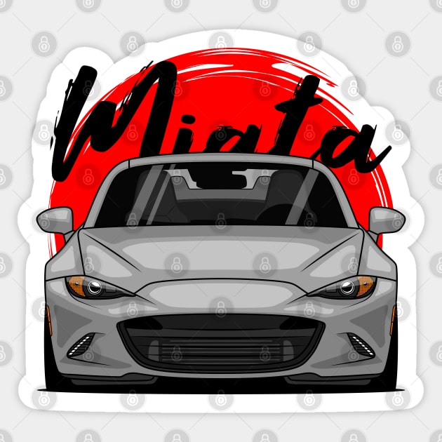 Silver Miata MX5 ND Sticker by GoldenTuners